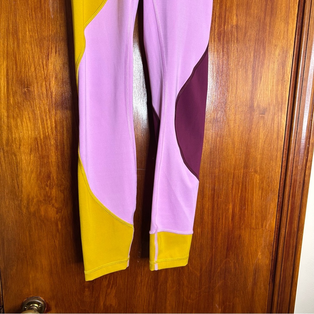 Lululemon x Raksanda Leggings Inner Expanse Tights Gold Purple Retro Wave Size 2 - Picture 6 of 9
